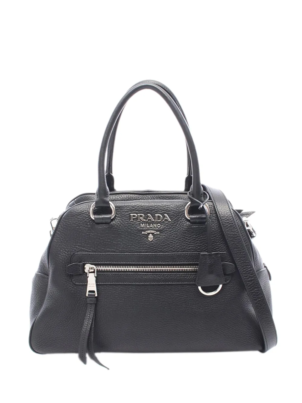 Prada Pre-Owned 2010-2026 Vitello Phenix satchel - Black