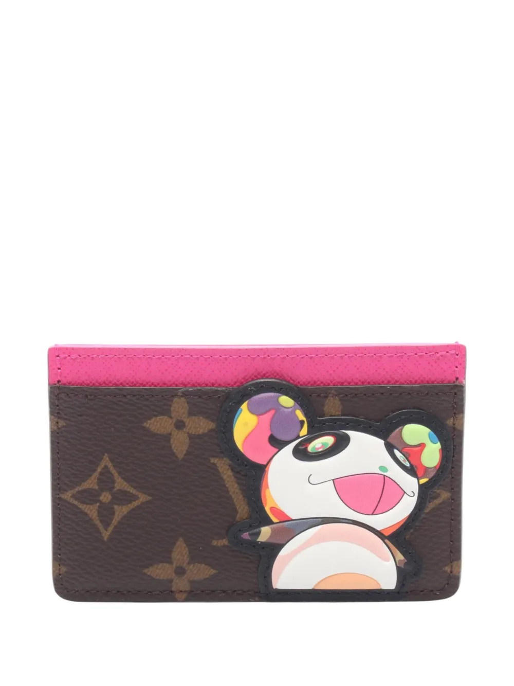 Louis Vuitton Pre-Owned 2021-2026 x Takashi Murakami Monogram Panda card holder - Marrone
