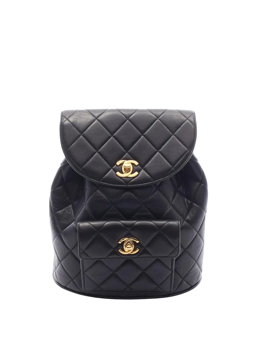 CHANEL Pre-Owned 1994-1996 Medium Quilted Lambskin Duma backpack - Nero