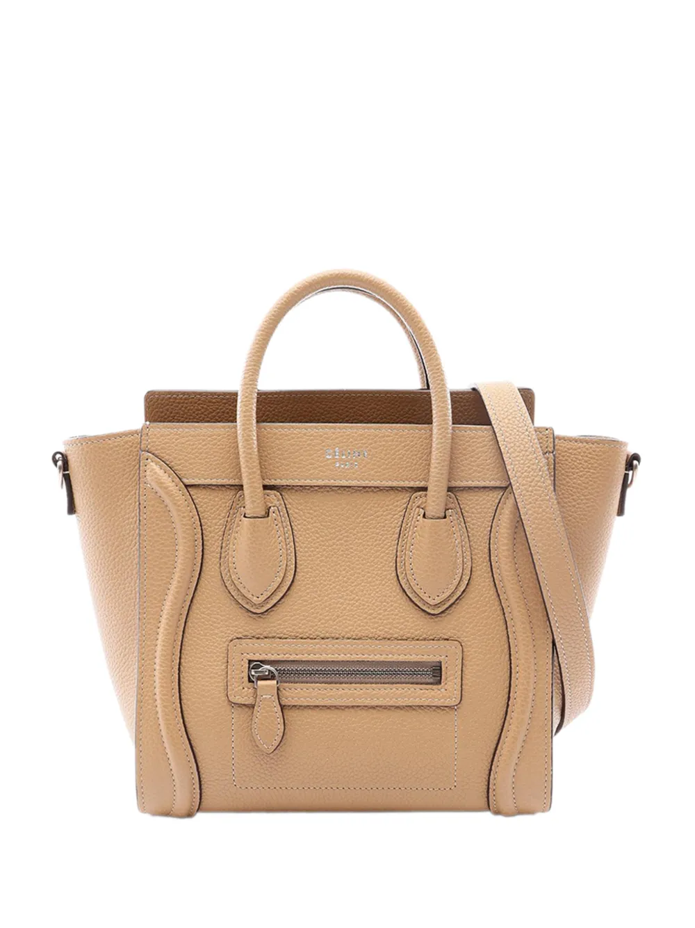 Celine Pre-Owned 2000-2015 Nano Leather Luggage Tote satchel - Neutrals