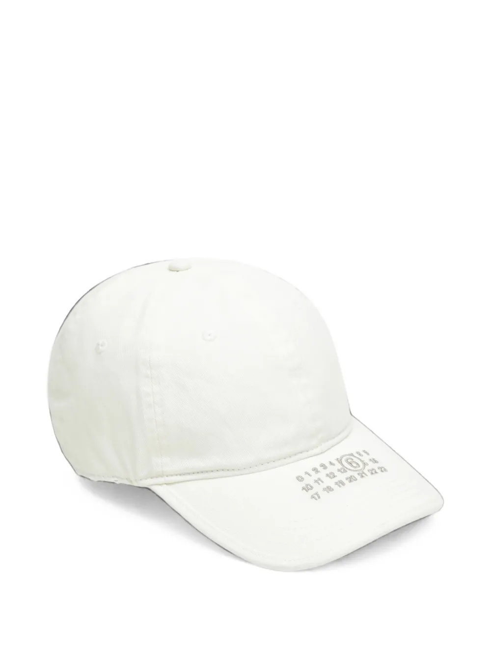 MM6 Maison Margiela Numeric katoenen pet met verwassen effect Wit