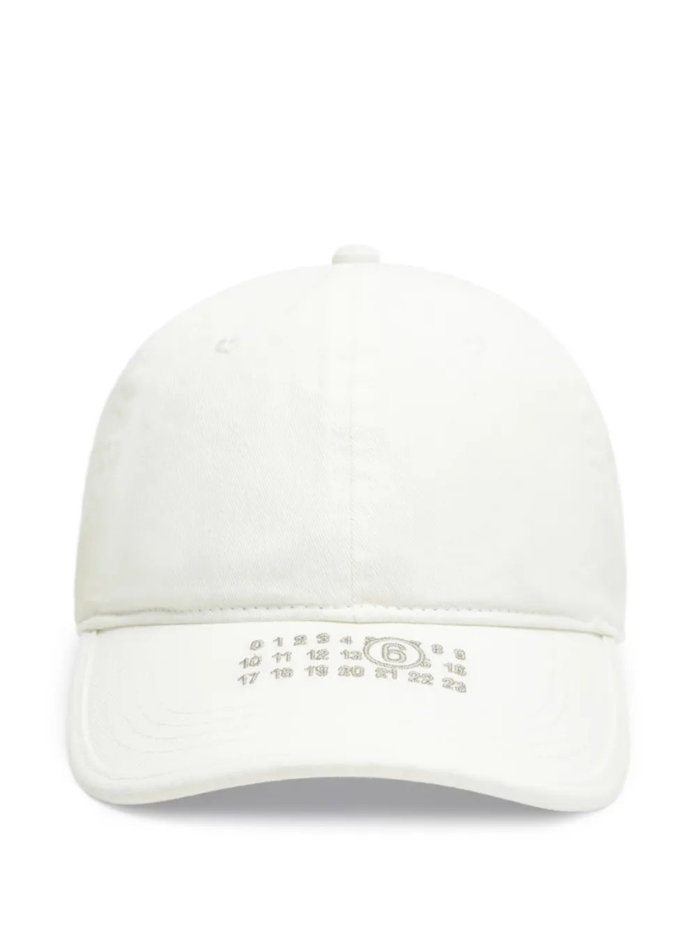MM6 Maison Margiela Numeric katoenen pet met verwassen effect Wit