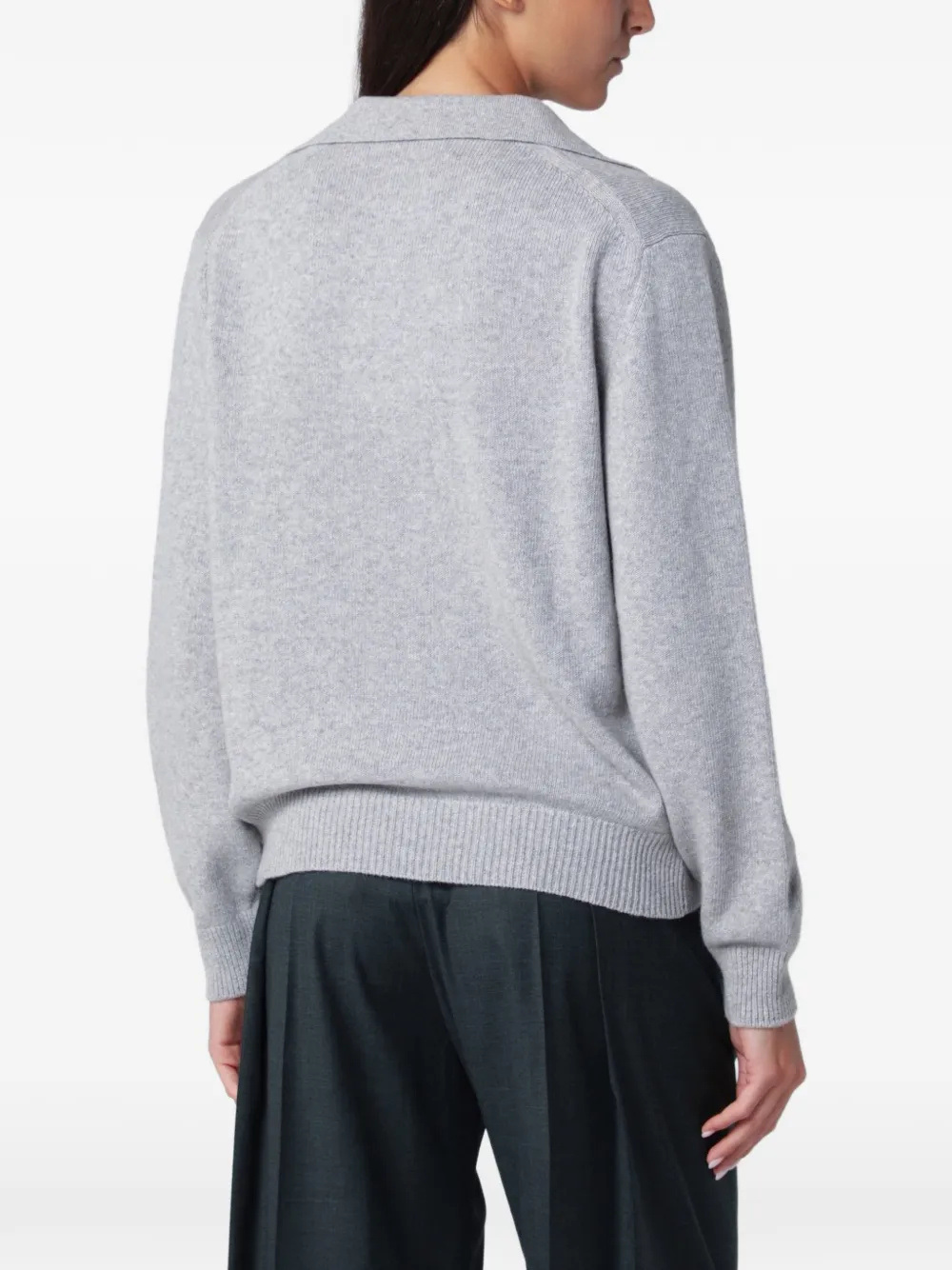 Victoria Beckham Genevieve collar sweater Grijs