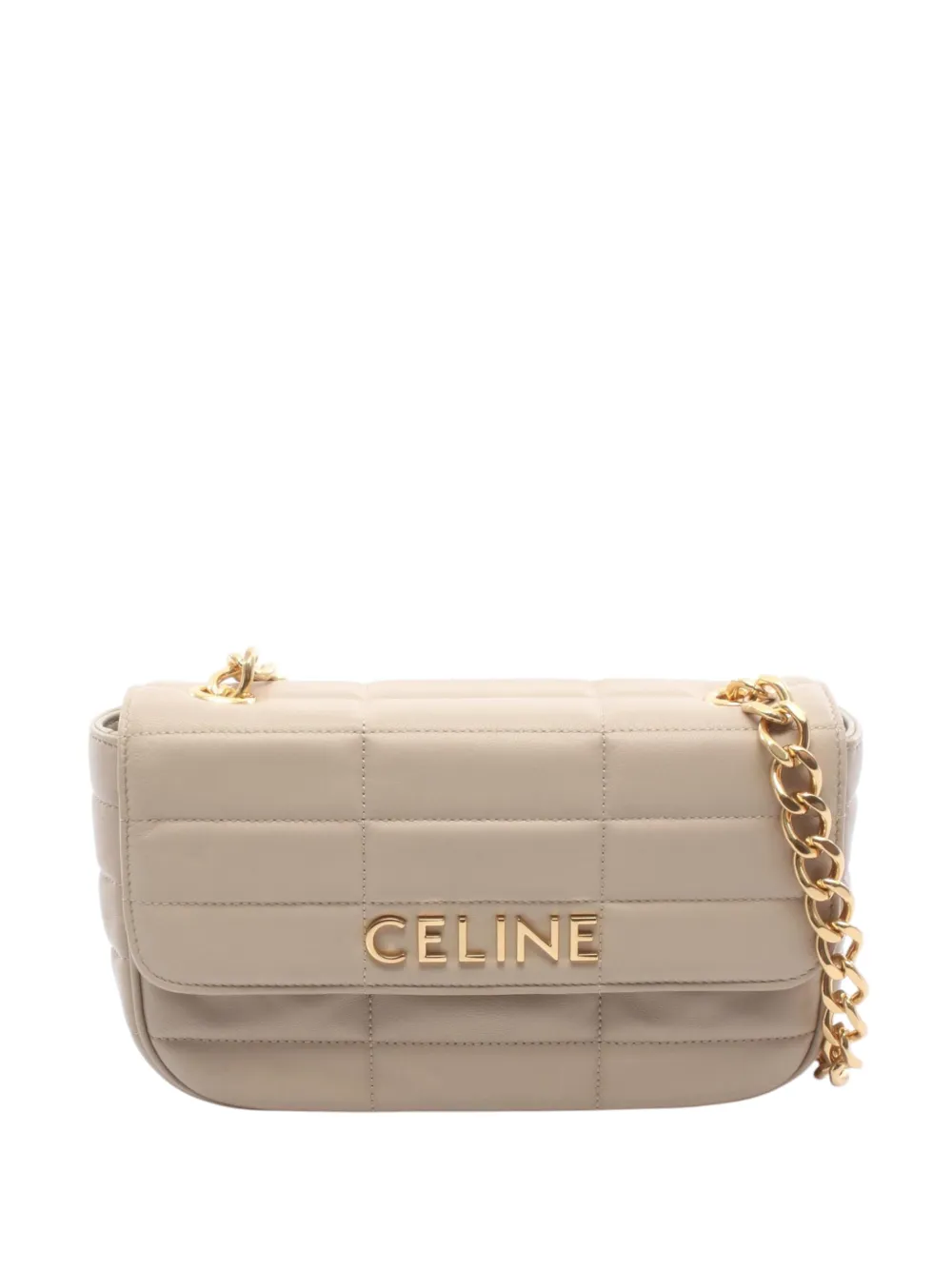 Celine Pre-Owned 2010-2026 Matelasse Goatskin Monochrome Chain shoulder bag - Braun