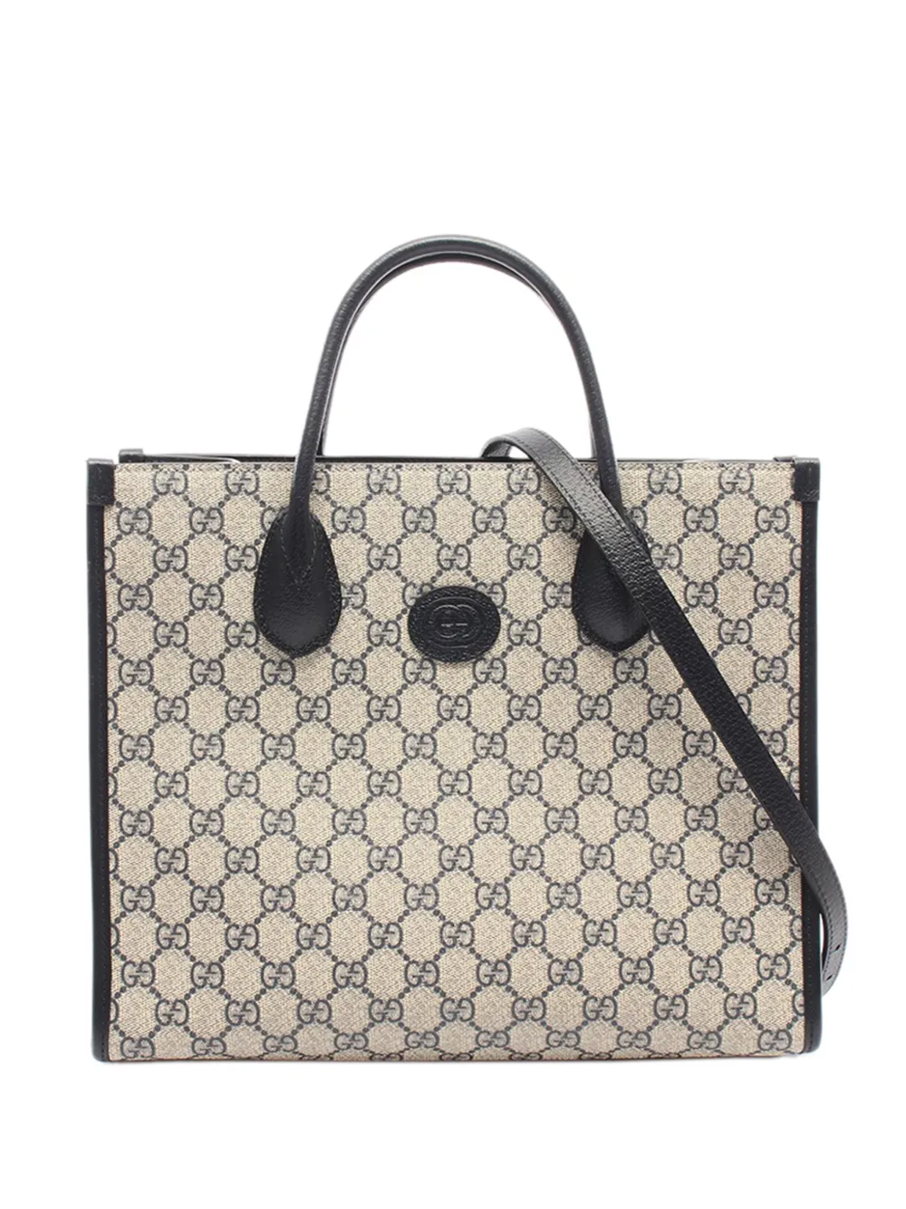 Gucci Pre-Owned petit sac cabas GG Supreme à logo GG (2016-2026) - Tons neutres Gucci Pre-Owned petit sac cabas GG Supreme à logo GG (2016-2026) - Tons neutres
