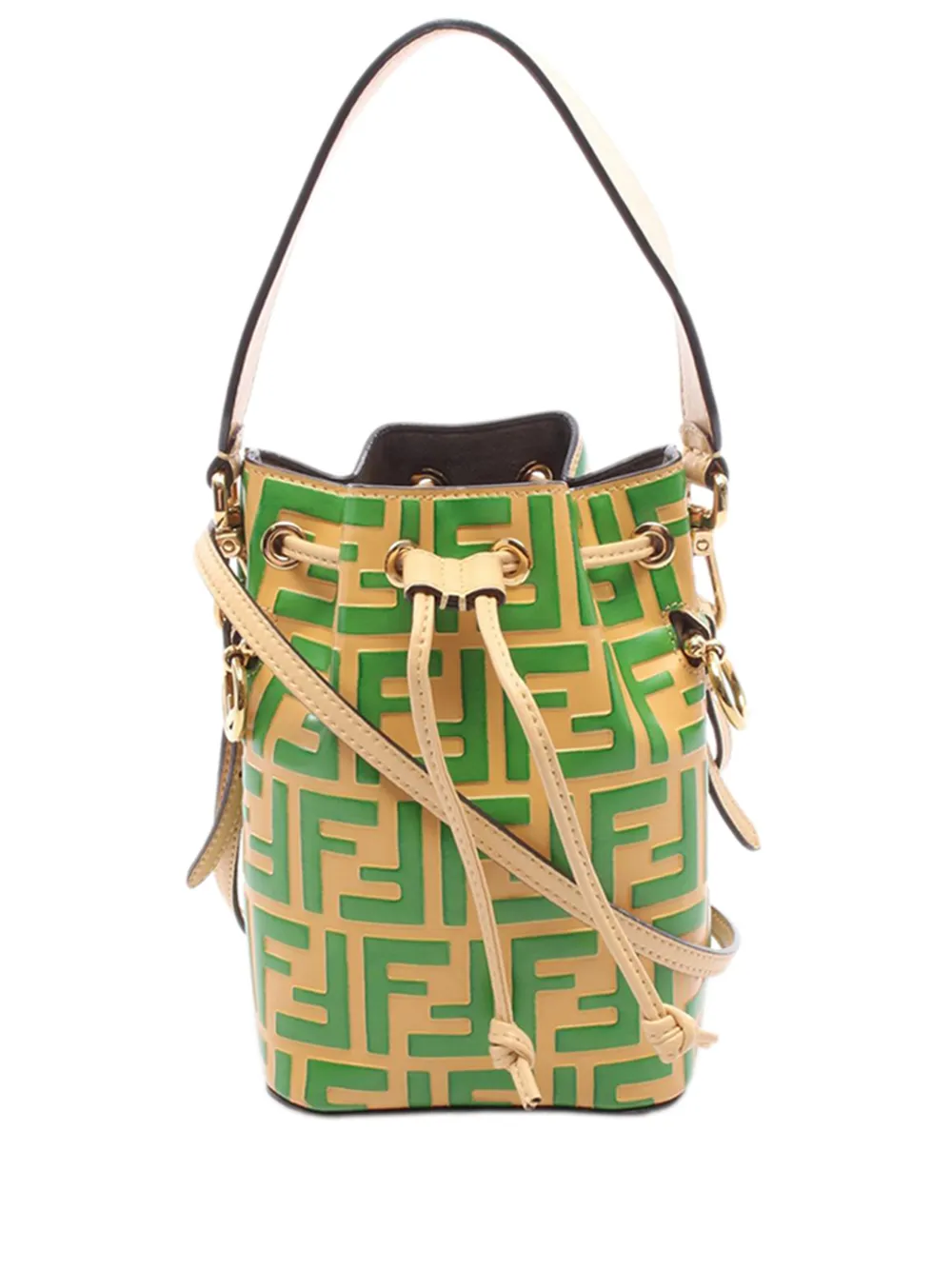 Fendi Pre-Owned mini sac seau Mon Trésor en cuir Zucca (2010-2026) - Jaune