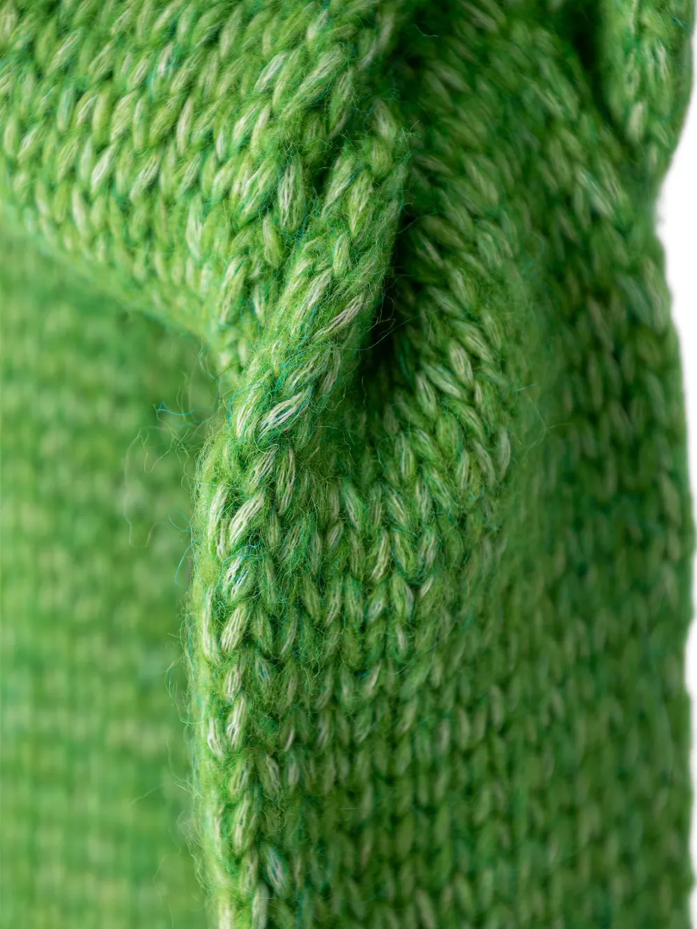 Essentiel Antwerp fringed knitted scarf Groen