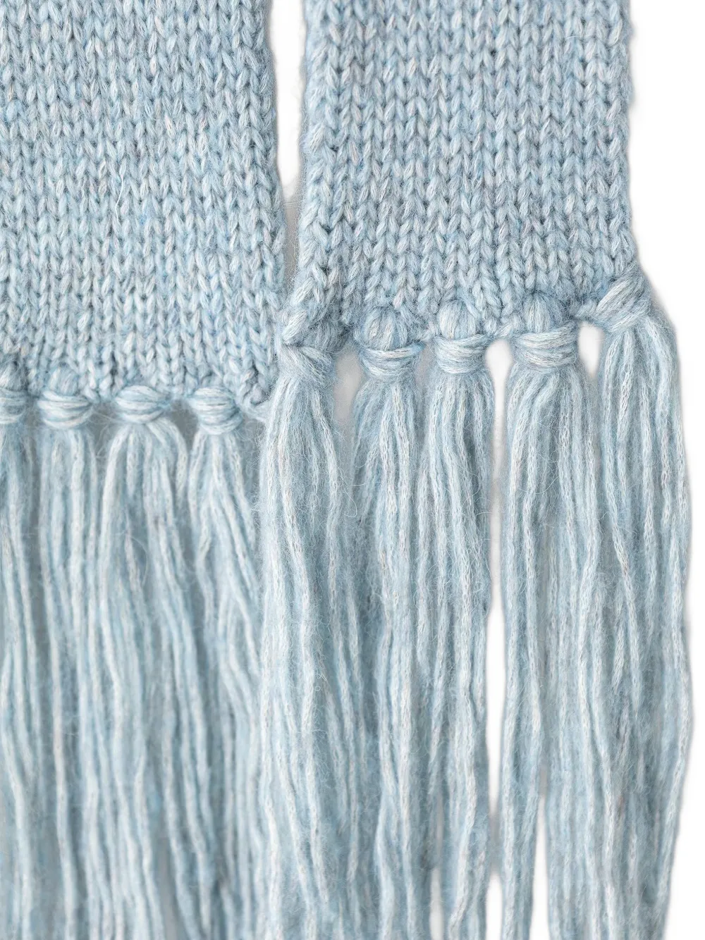 Essentiel Antwerp fringe-trimmed knitted scarf Blauw