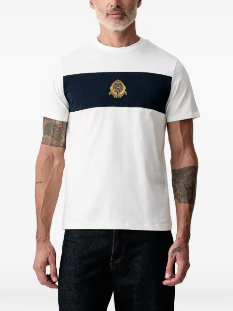 Hackett London logo-embroidered colour-block T-shirt