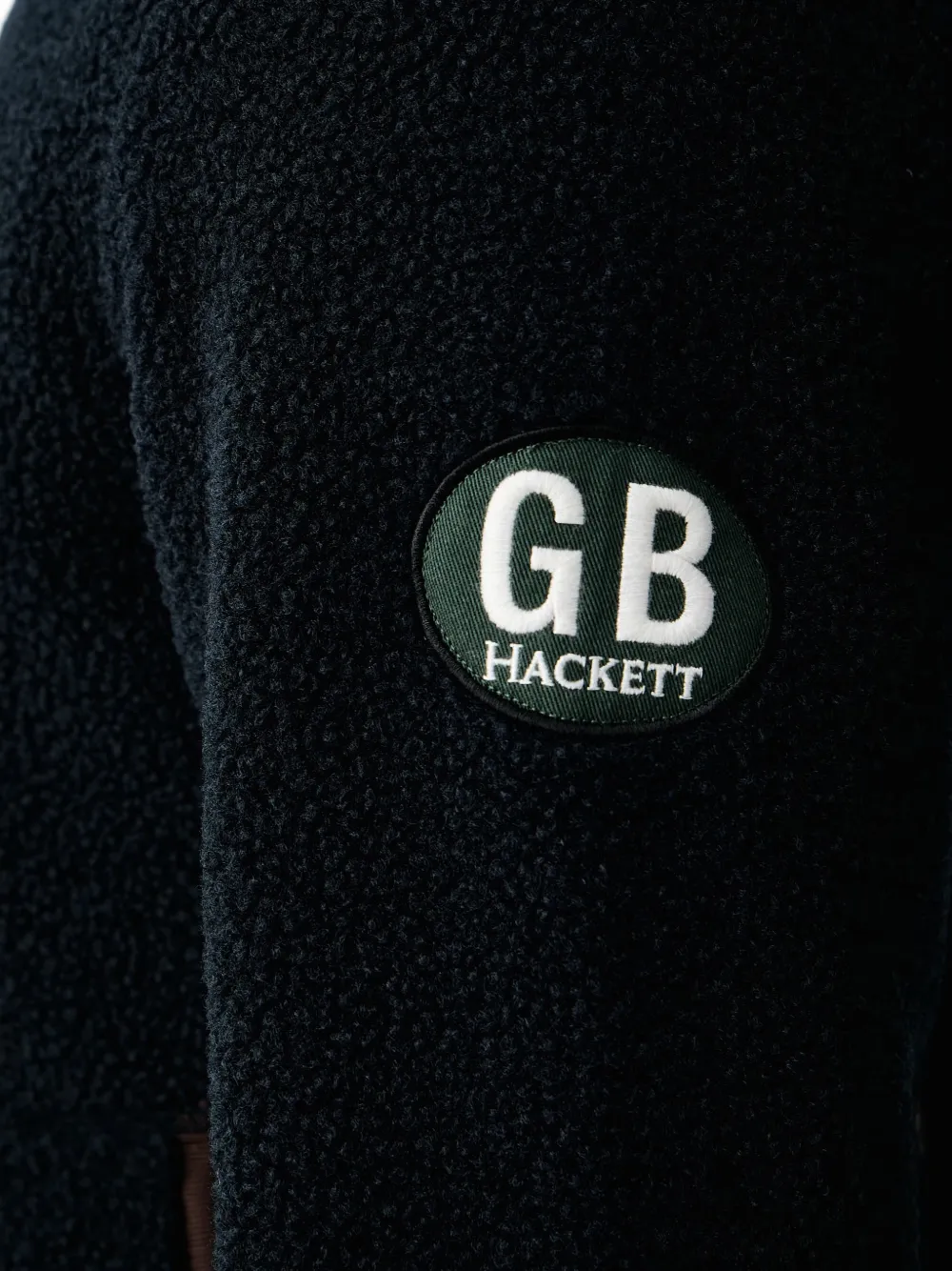 Hackett London Fleece jack met rits Blauw