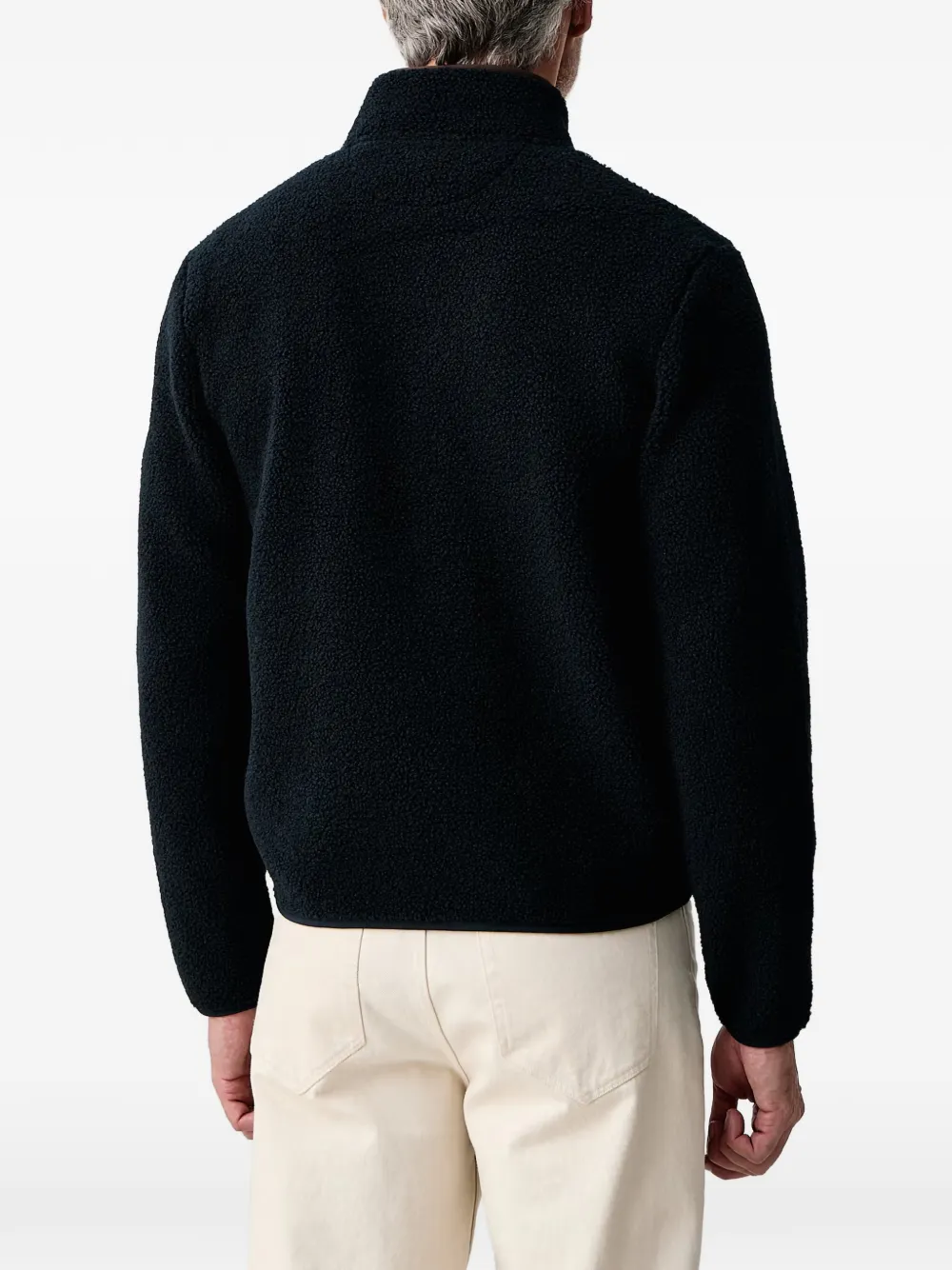 Hackett London Fleece jack met rits Blauw