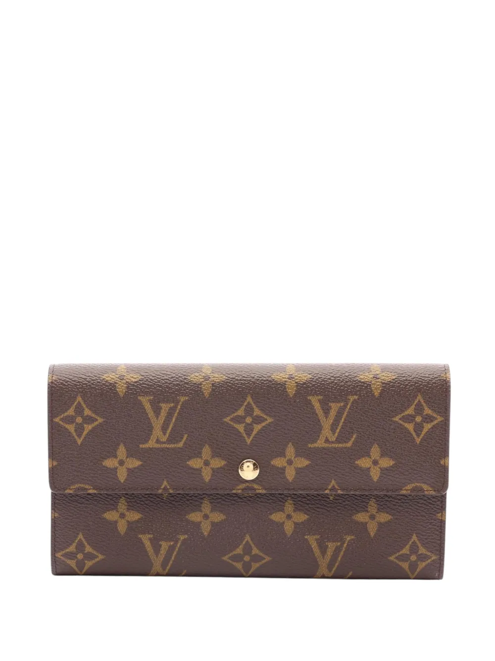 Louis Vuitton Pre-Owned 2002 Monogram Pochette Porte-Monnaie Credit Wallet long wallets - Braun