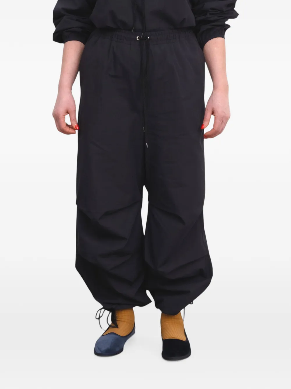 Baserange Uro Drawstring Trousers In Black