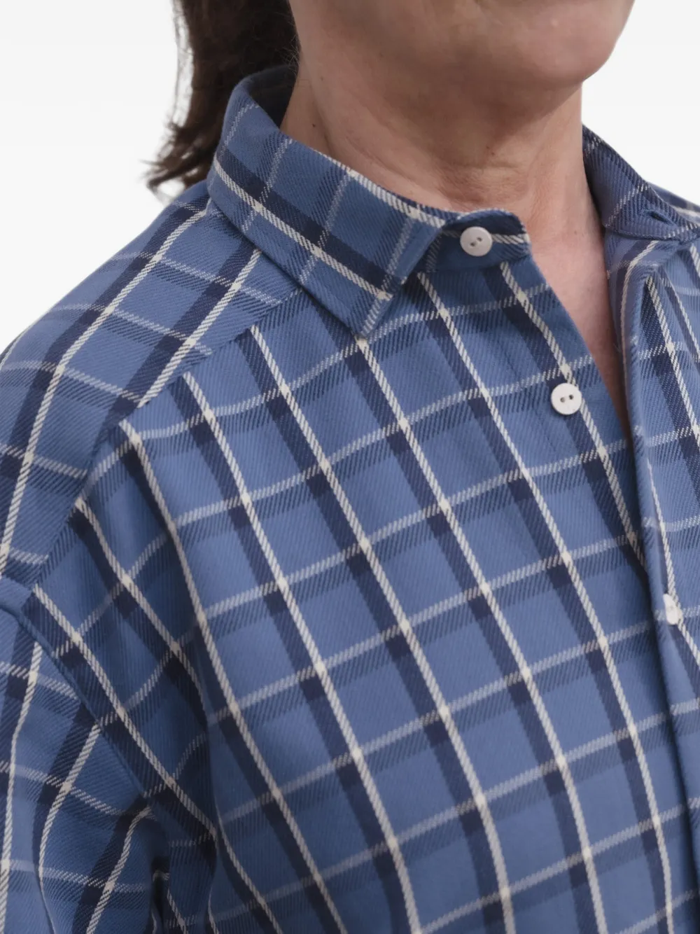 Baserange Claude geruit overhemd Blauw