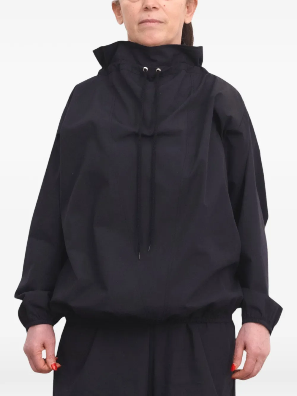 Baserange Uro drawstring raincoat - Nero