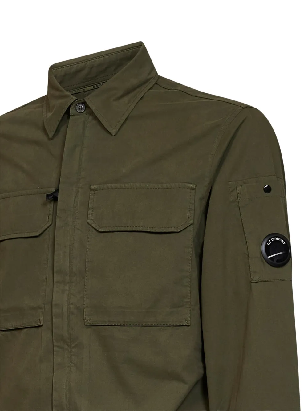 C.P. Company Overhemd met geverfd effect en Lens-detail Groen