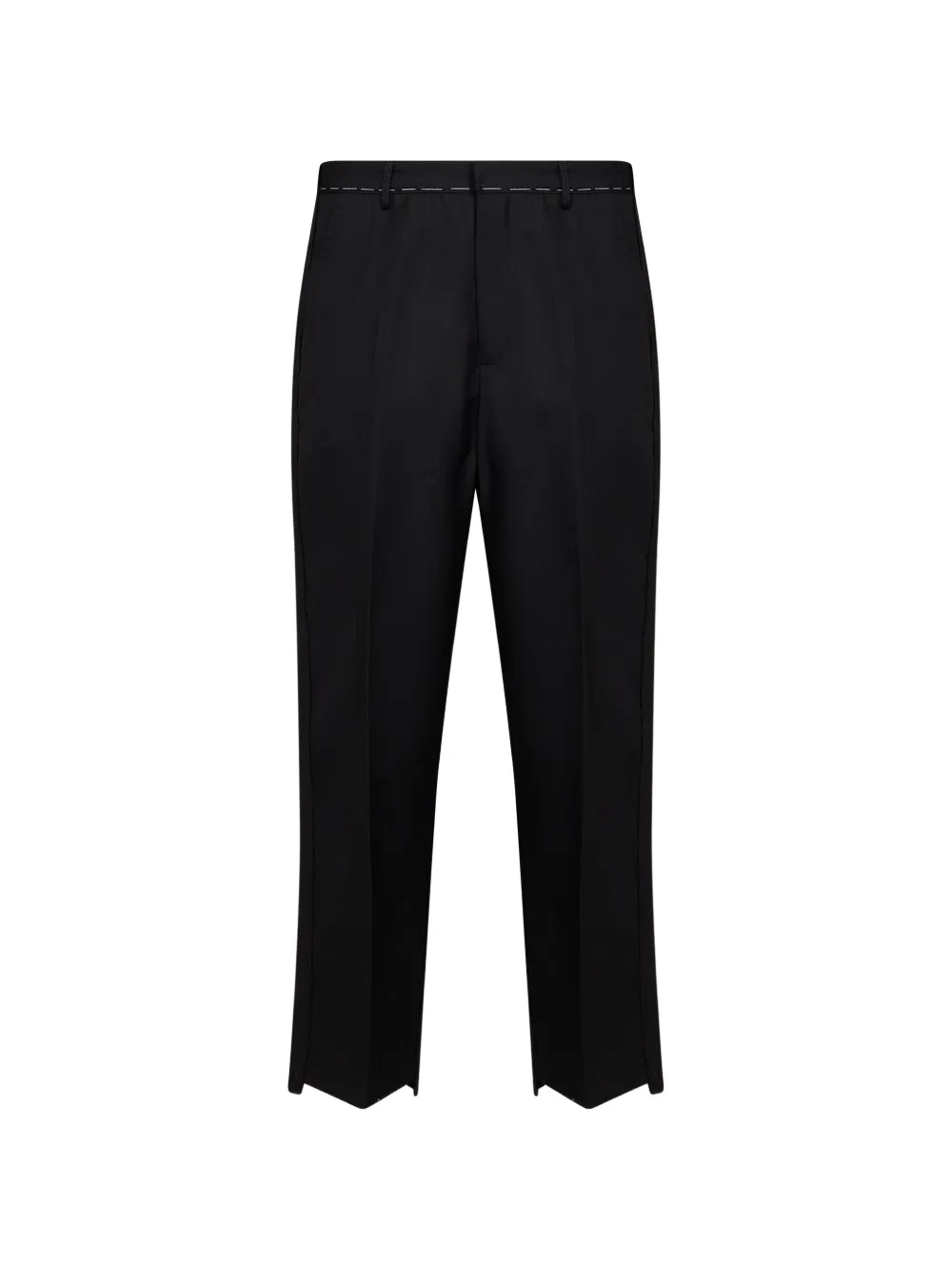 Costumein contrast-stitch tailored trousers - Nero