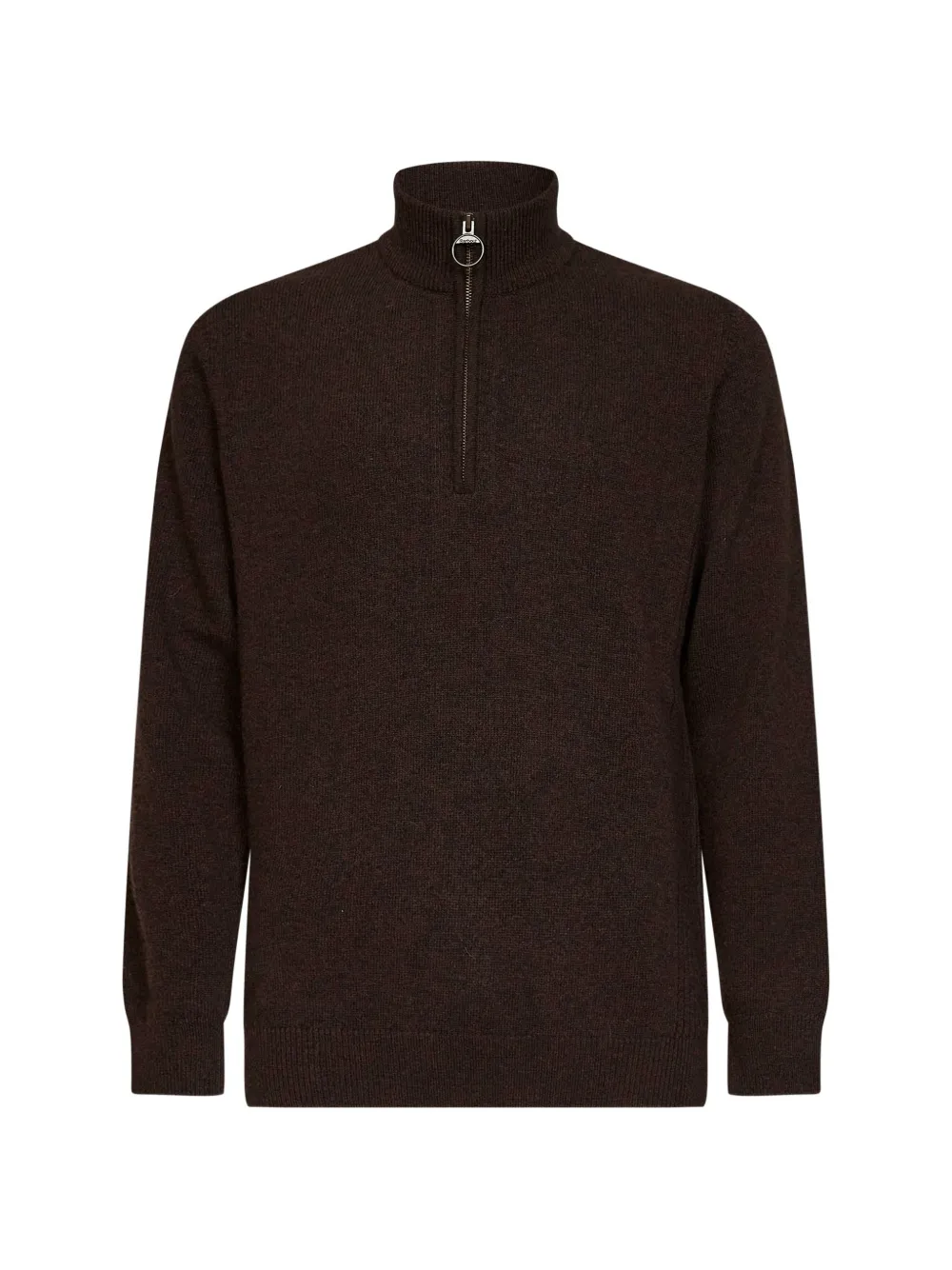 Barbour Holden tartan-patch half-zip sweater