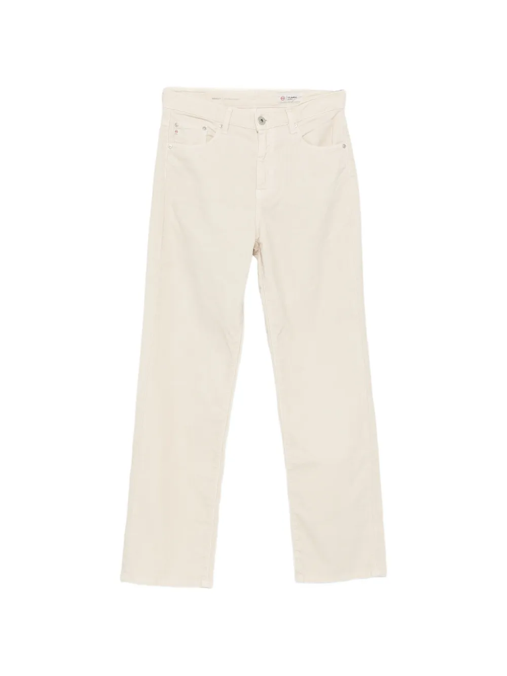 AG Jeans Brinley logo-patch straight-leg jeans - Nude