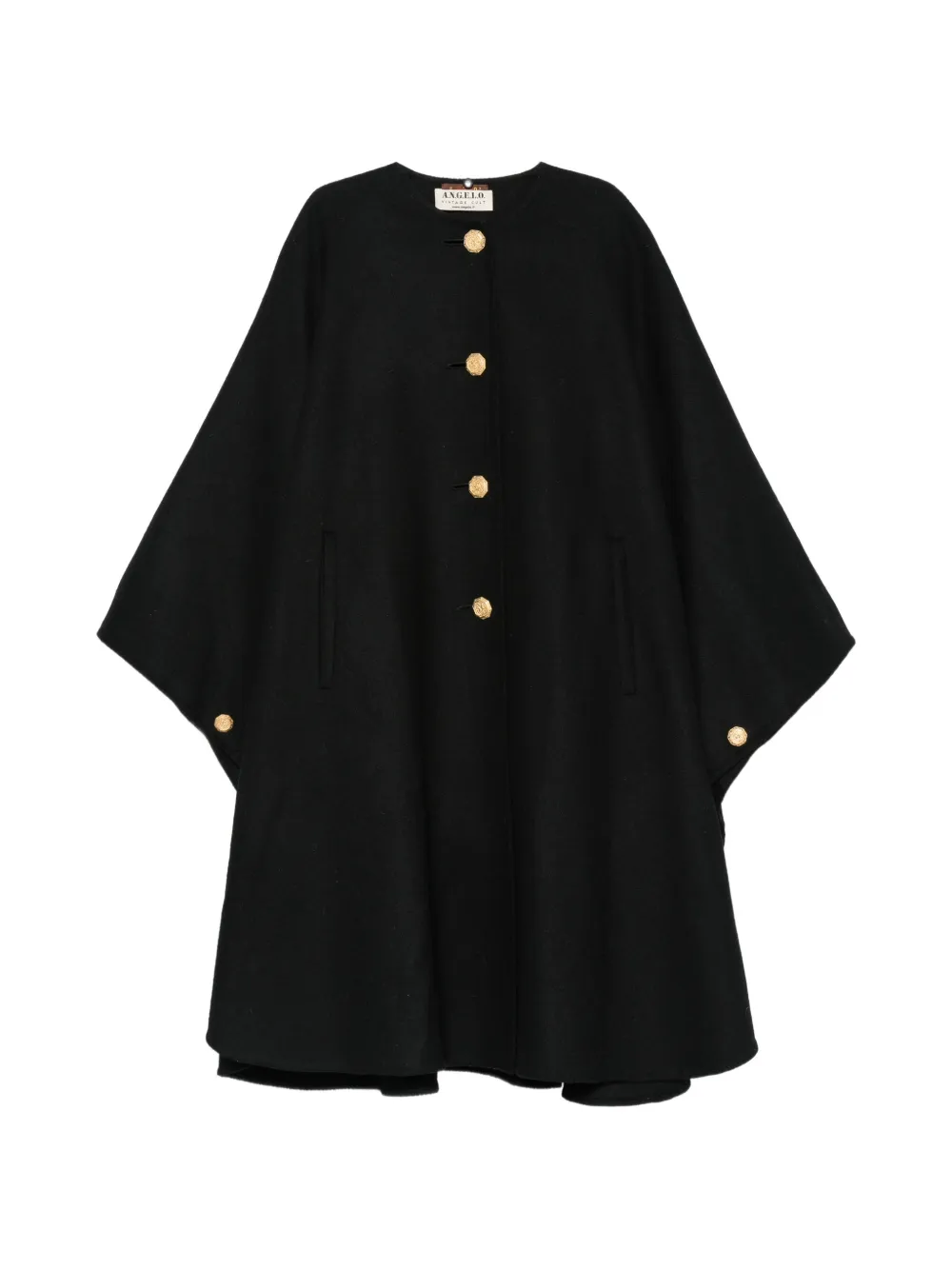 A.N.G.E.L.O. Vintage Cult 1970s Cape mit Knöpfen - Schwarz