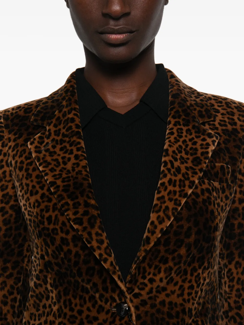 Tagliatore Blazer met luipaardprint Bruin