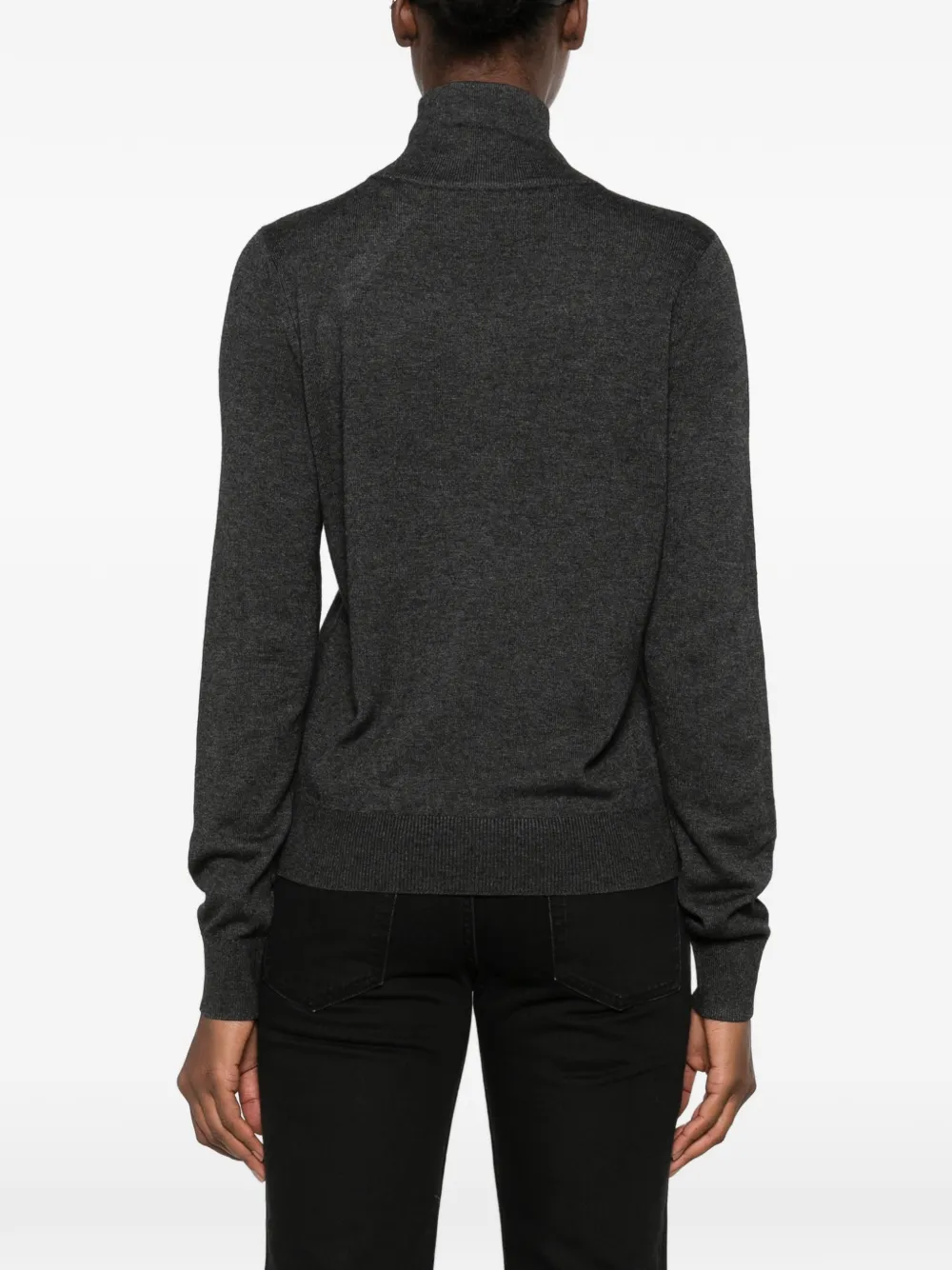 ISABEL MARANT Jovienne button-fastening high-neck sweater Grijs