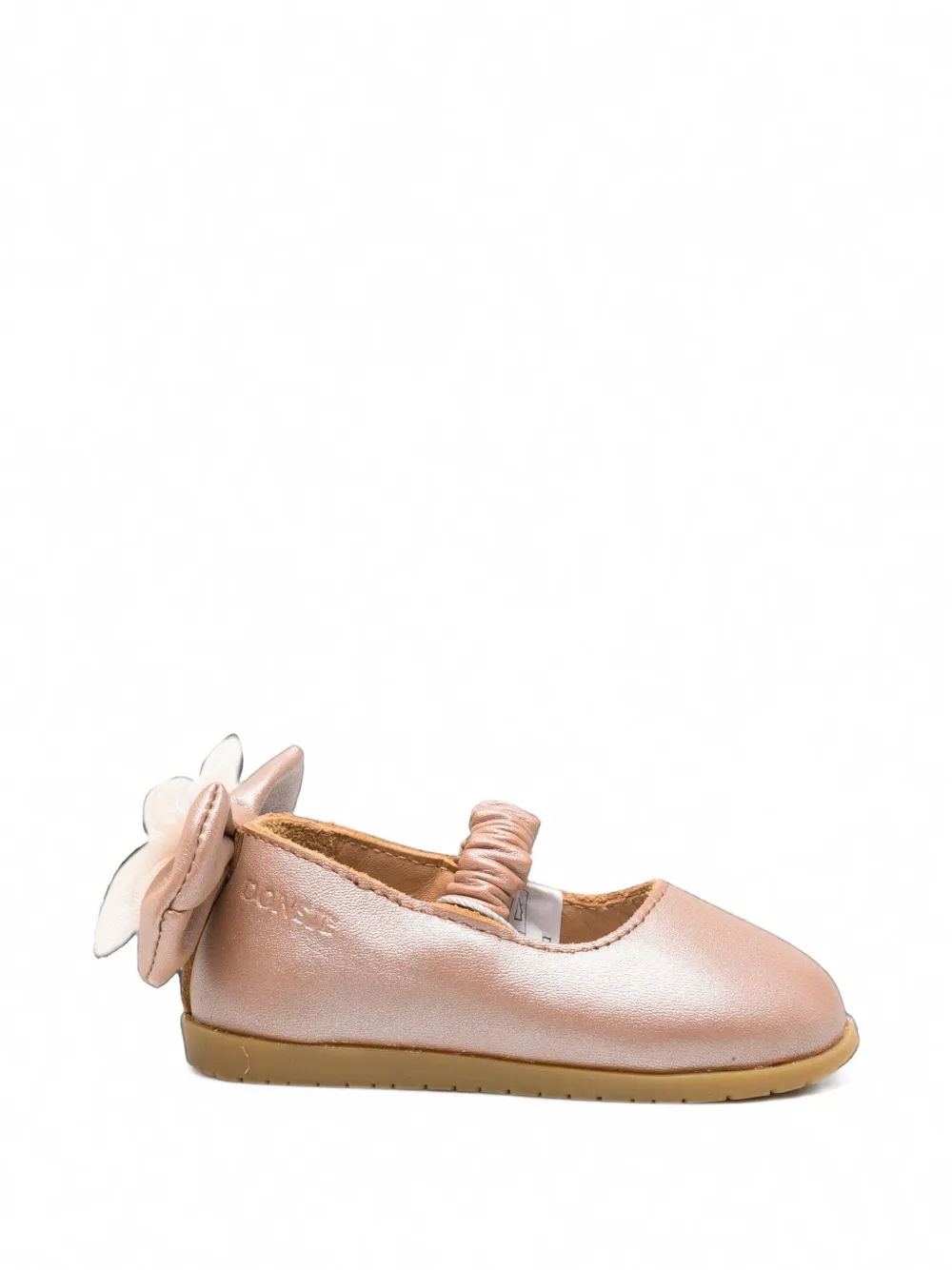 Donsje Lilienne bow-detail metallic leather ballet flats - Rosa