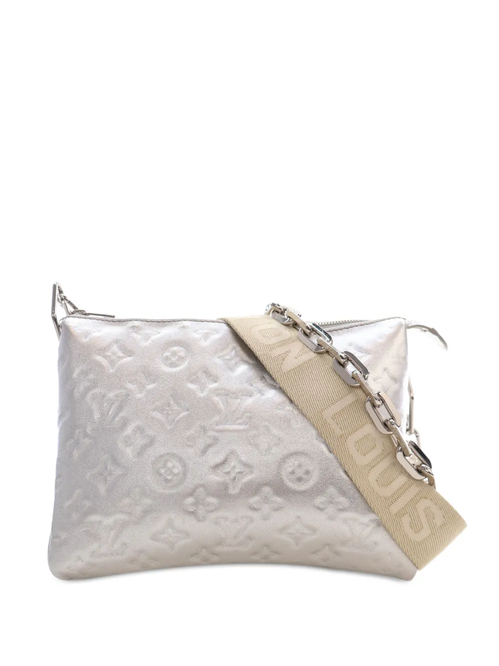 Louis Vuitton Pre-Owned 2021 Monogram Embossed Puffy Lambskin Coussin PM satchel - Argento