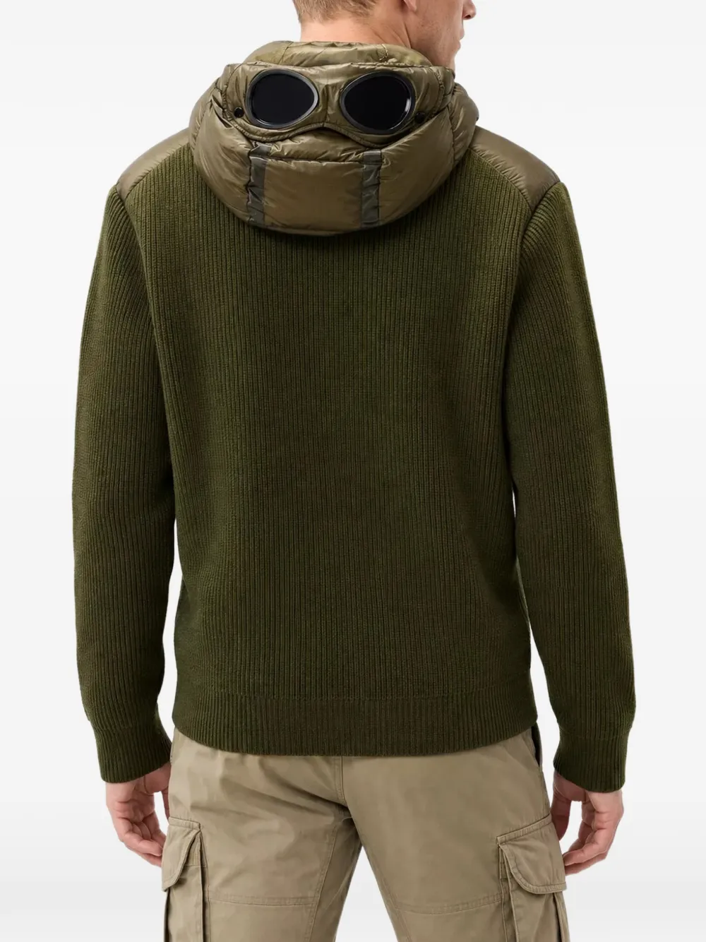 C.P. Company Goggle trui van merinowol Groen