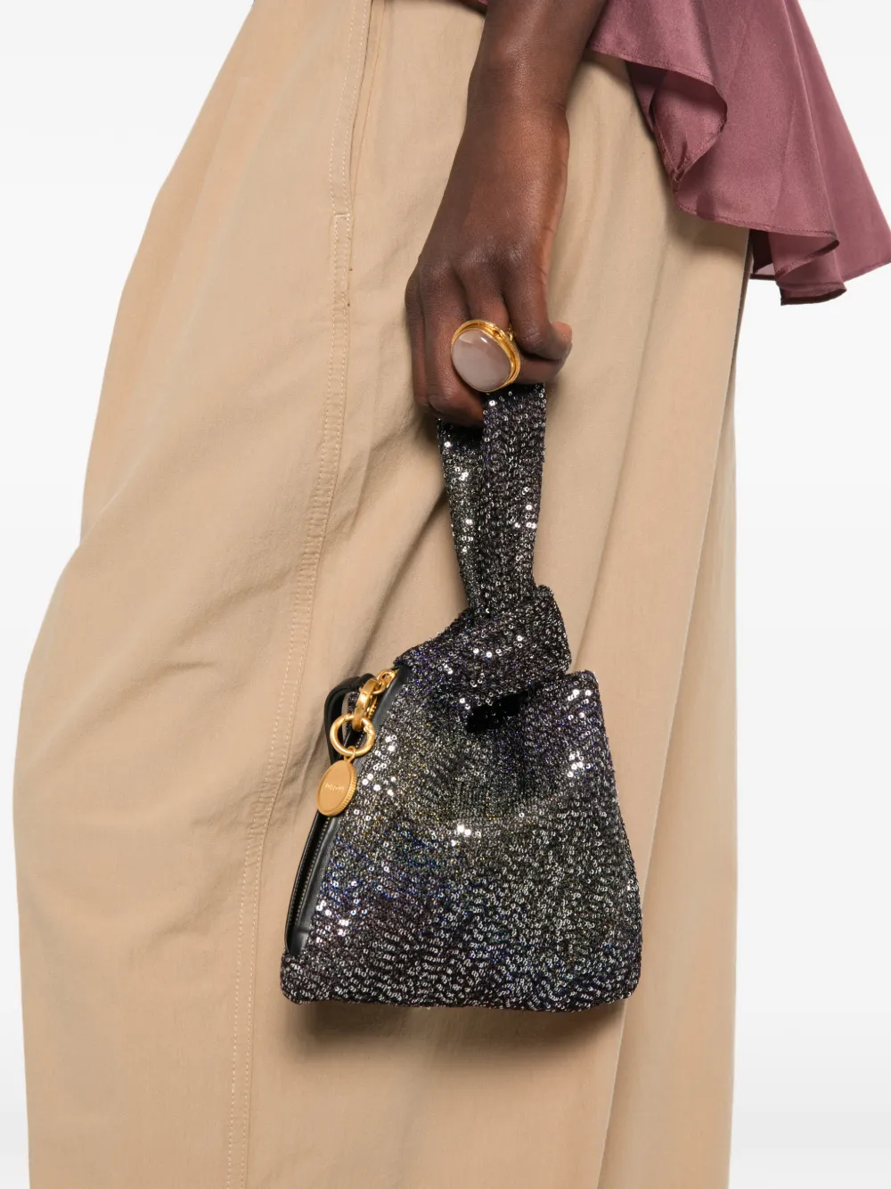Missoni Mini-tas verfraaid met pailletten Blauw