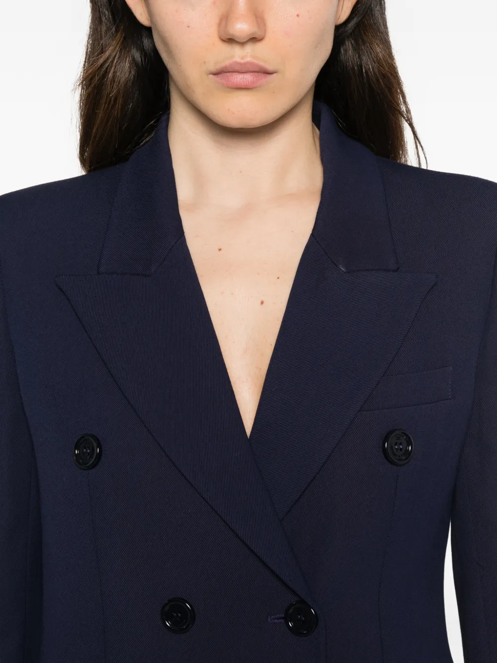 Elisabetta Franchi double-breasted peak-lapel mini dress Blauw