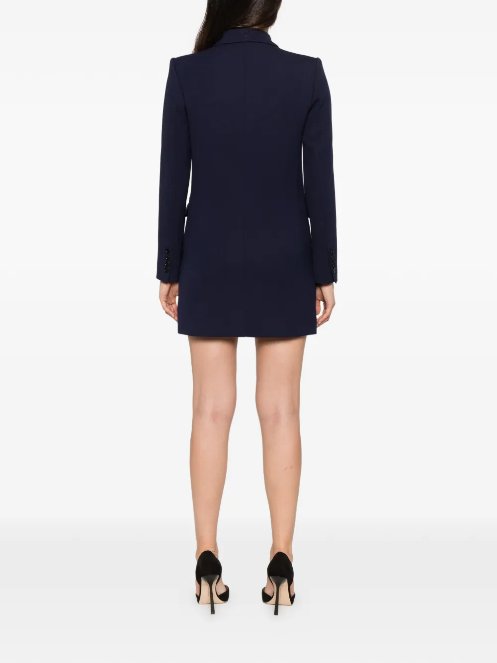 Elisabetta Franchi double-breasted peak-lapel mini dress Blauw