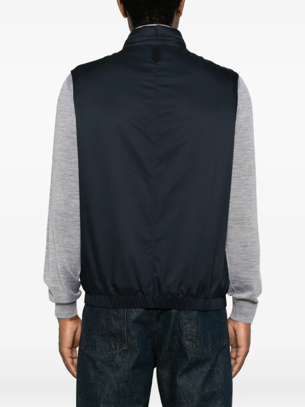 Canali high-neck gilet Blauw