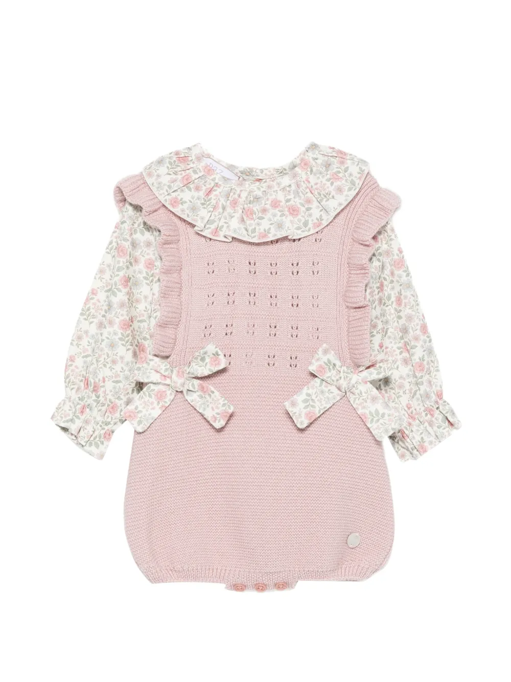 Paz Rodriguez floral-print ruffled shorts set - Rose Paz Rodriguez floral-print ruffled shorts set - Rose