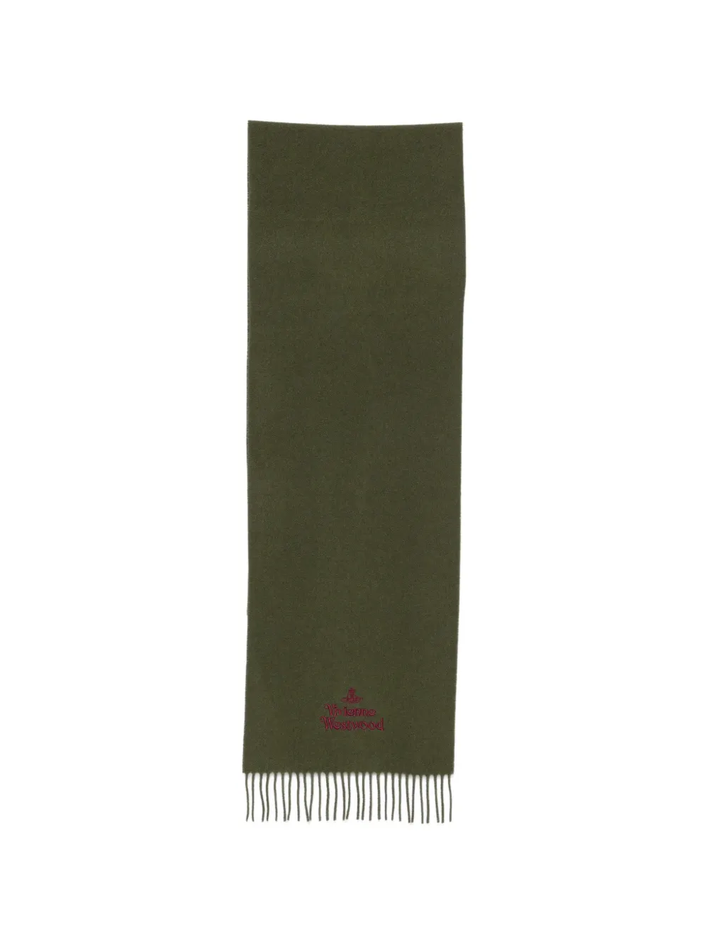 Vivienne Westwood Orb fringed scarf - Grün