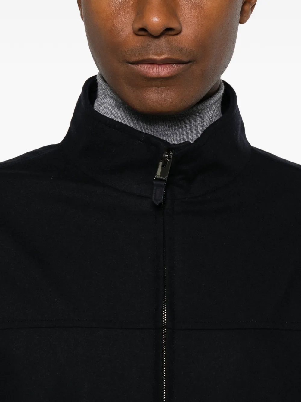 Canali Bomberjack met rits Blauw
