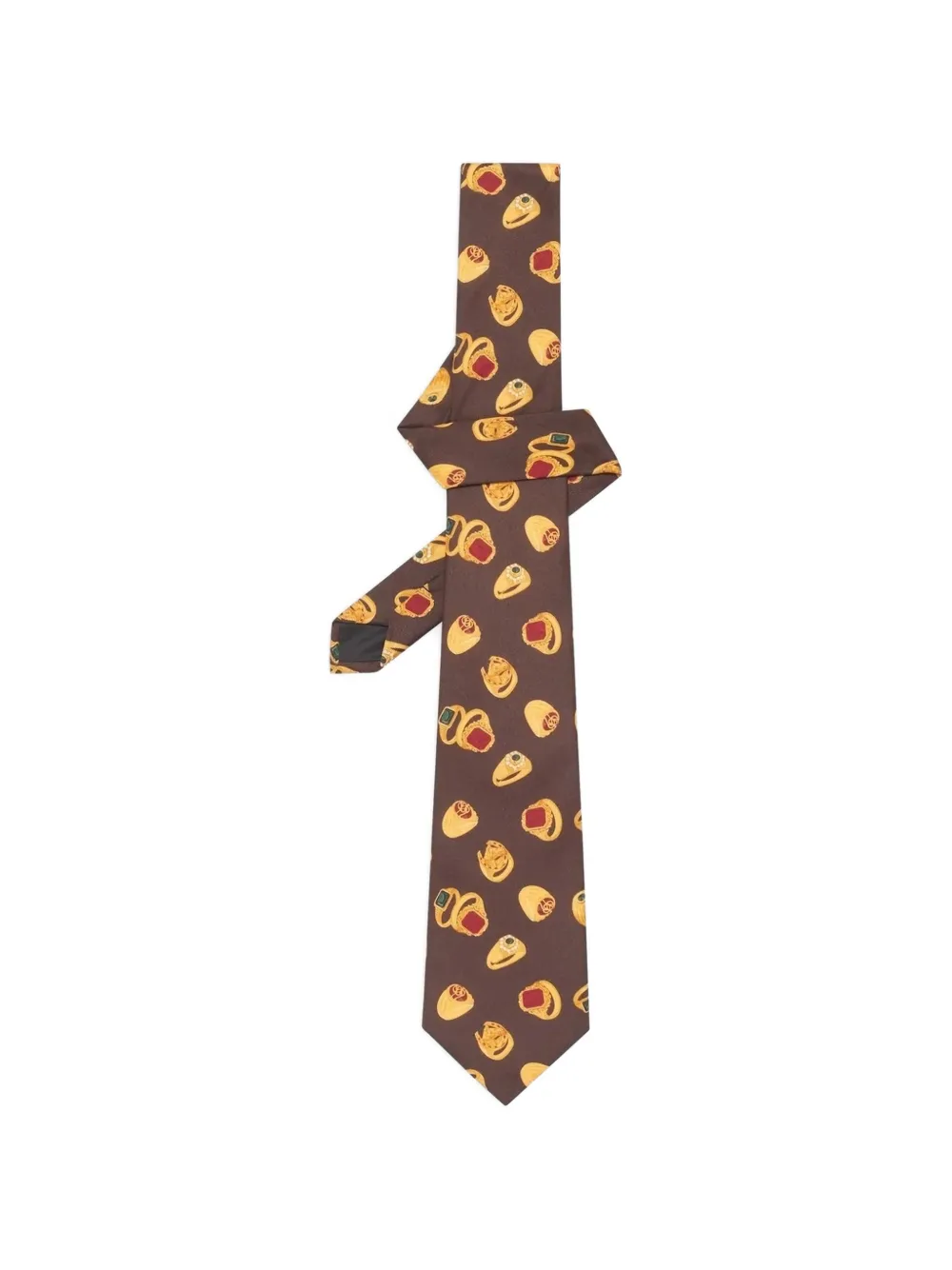 Drôle De Monsieur Ring-print Tie In Brown
