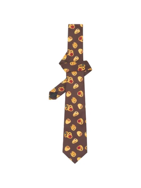 Drôle De Monsieur corbata con anillo estampado