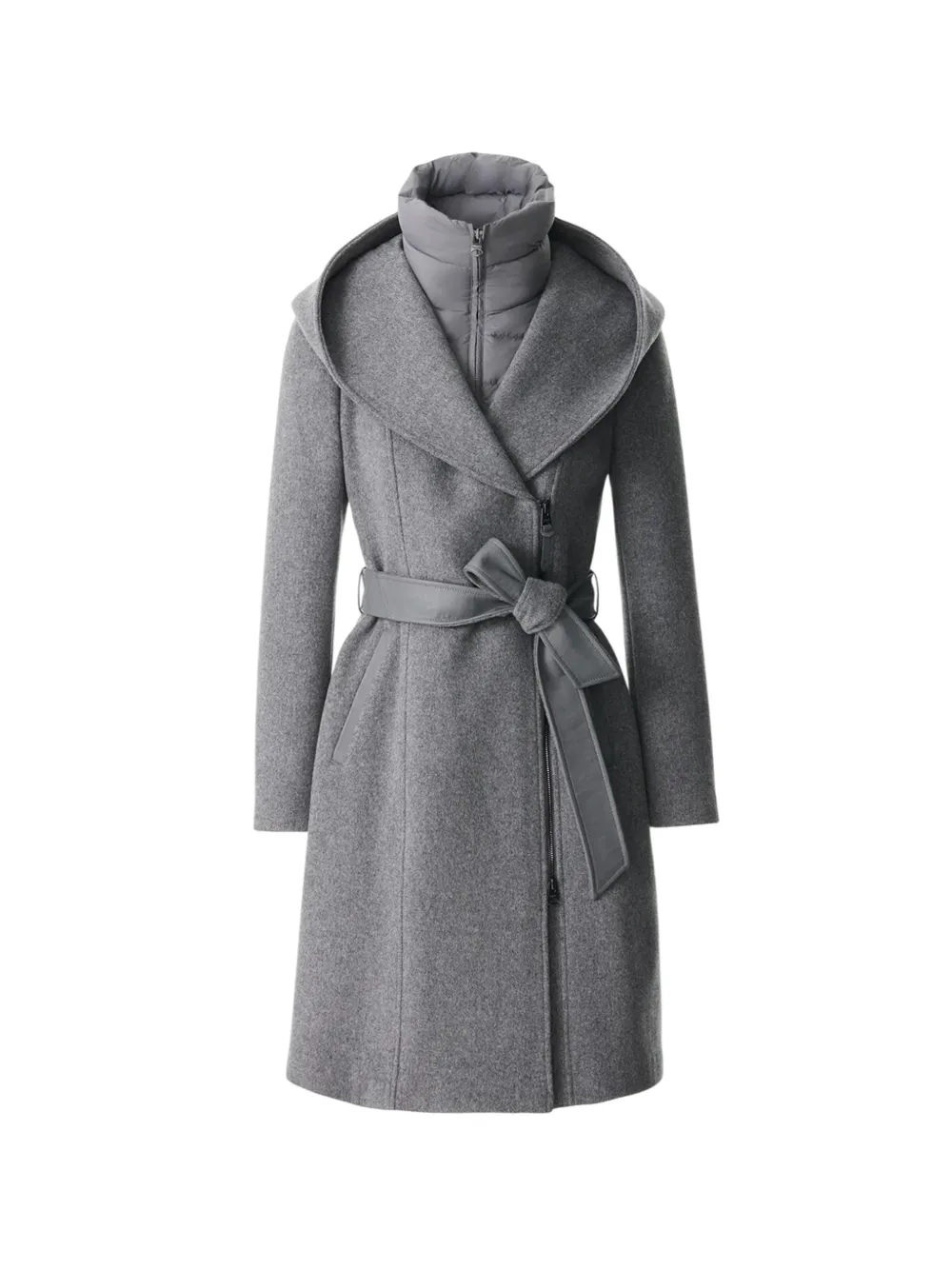 Mackage Shia-SLB 2-in-1 hooded belted coat - Grigio
