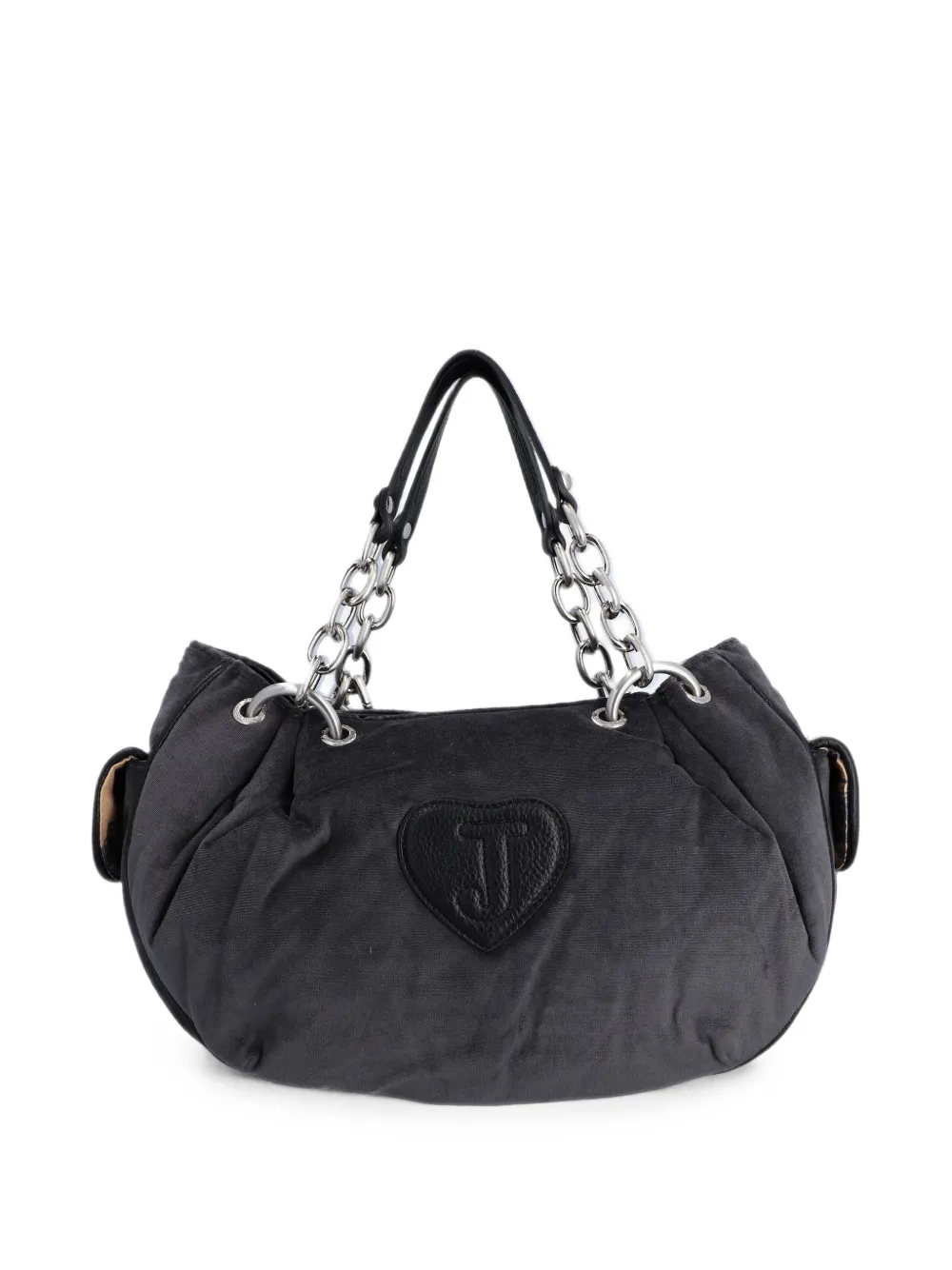 Juicy Couture Daydreamer Crest fluwelen shopper Grijs