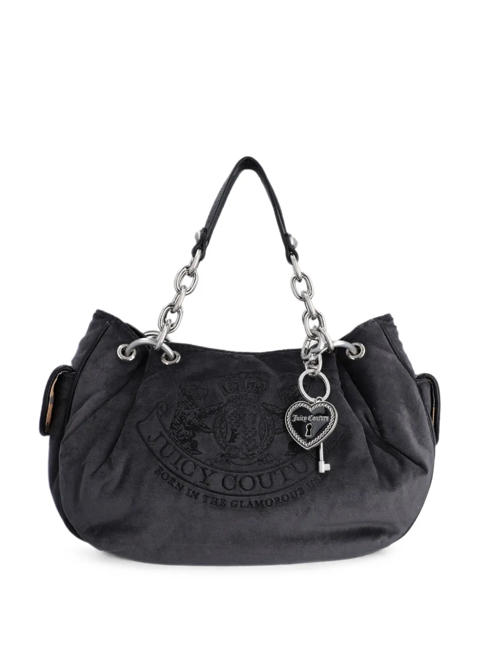 Juicy Couture sac cabas Daydreamer Crest en velours - Gris