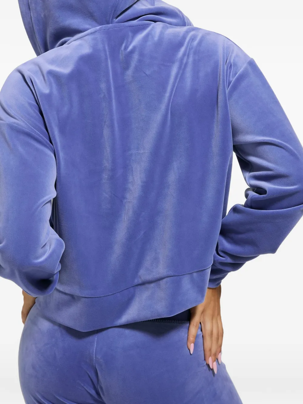Juicy Couture Old Gothic cropped hoodie Blauw