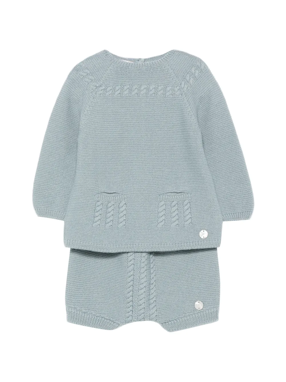 Paz Rodriguez Terra cable-knit two-piece set - Bleu Paz Rodriguez Terra cable-knit two-piece set - Bleu