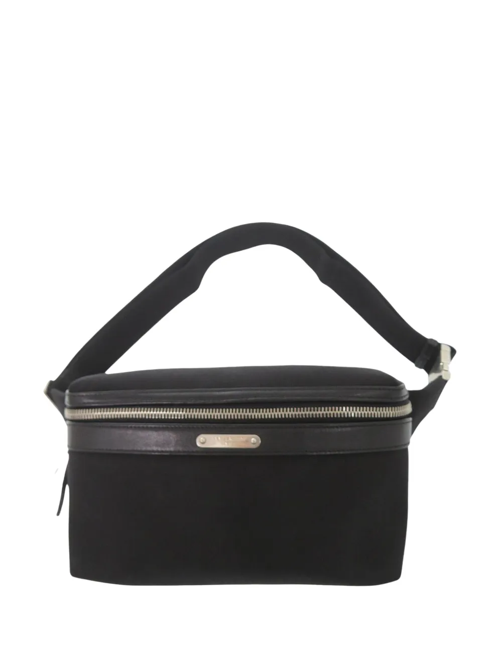 Saint Laurent Pre-Owned sac banane City en toile (2016-2026) - Noir