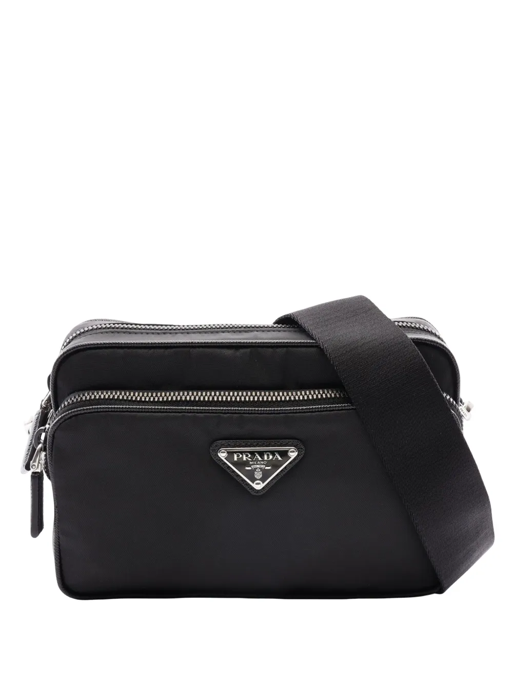 Prada Pre-Owned 2013-2026 Saffiano Trimmed Re Nylon Camera Bag crossbody bag - Schwarz
