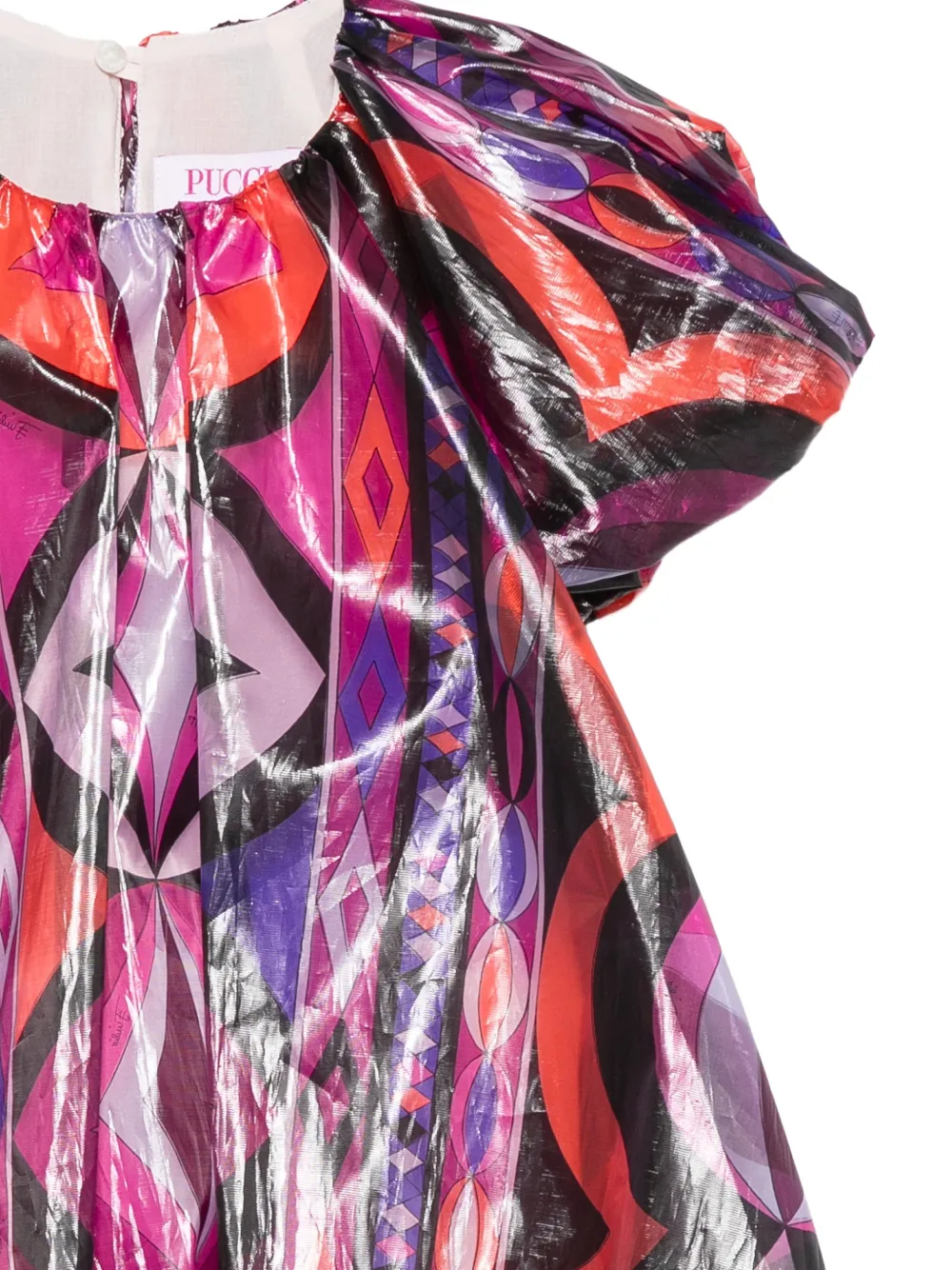 PUCCI Junior Top met geometrische print en pofmouwen Paars