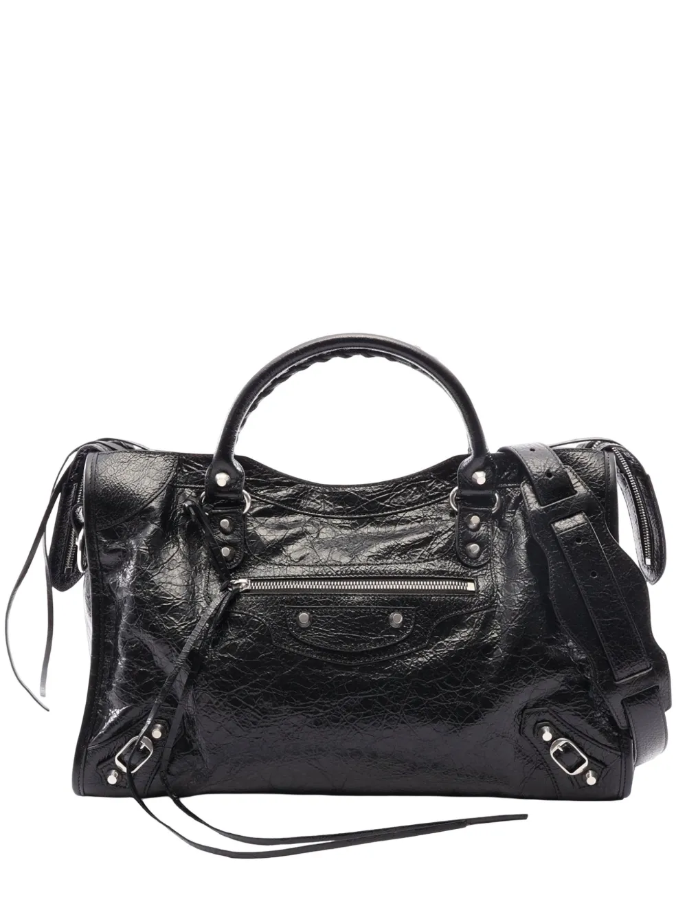 Balenciaga Pre-Owned 2010-2026 Medium Lambskin Le City satchel - Schwarz