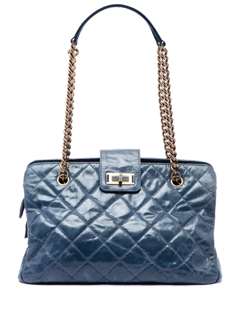 CHANEL Pre-Owned 2011 Quilted Aged Calfskin Reissue 2.55 shoulder bag - Blu