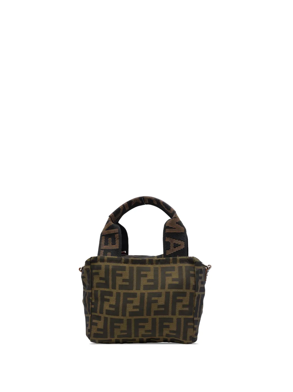 Fendi Pre-Owned mini sac à main en toile Zucca (2000-2010) - Marron