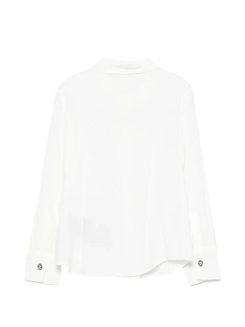 Balmain Kids logo-plaque long-sleeve shirt Wit